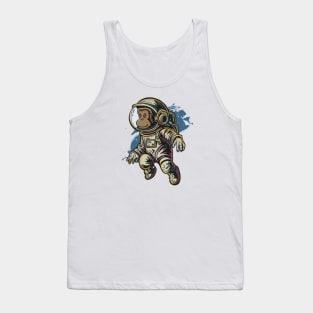 Cute Ape Monkey Astronaut Tank Top